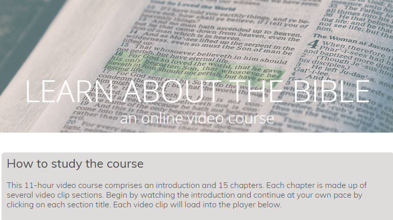 Bible 101 Course (Video)